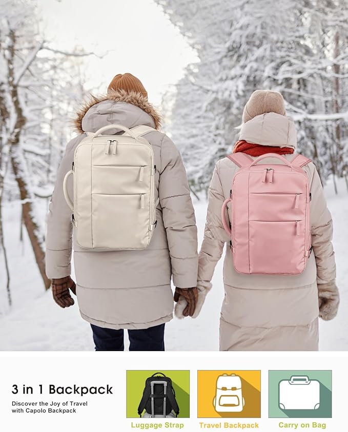 Capolo Travel Backpack for Women Men Waterproof Laptop Backpack Airlines - Image 7
