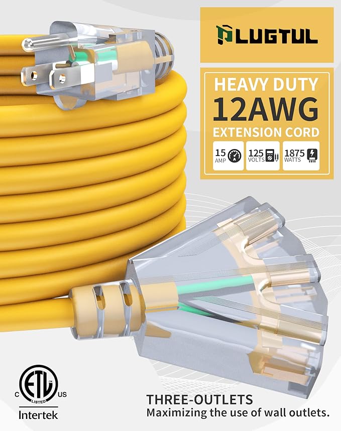 25Ft 12 Gauge Outdoor Extension Cord - Image 2