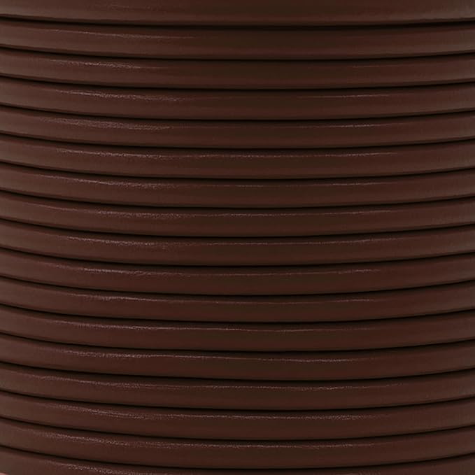 Mandala Crafts Round Genuine Dark Brown Leather Cord - Image 3