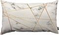 TKS MITLAN Golden Gray Marble Pillow Covers 12x20 Inch Stone Block Geometric by TKS+MITLAN