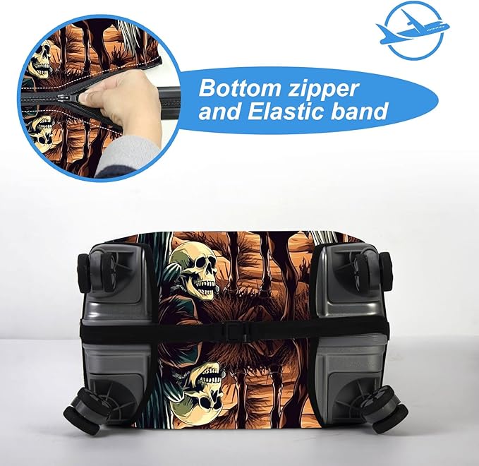 Luggage Cover Protector for 22-24 Inch Suitcases, TSA Approved Elastic Travel - Image 5