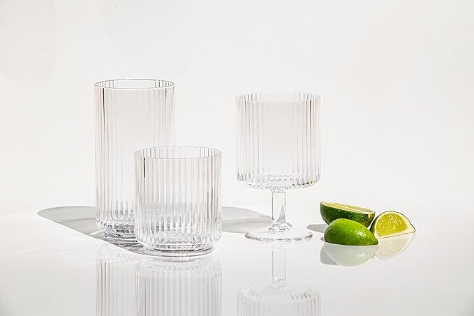 Abode Homewares Mesa 22 oz Durable Acrylic Jumbo Drinking Glasses, - Image 3