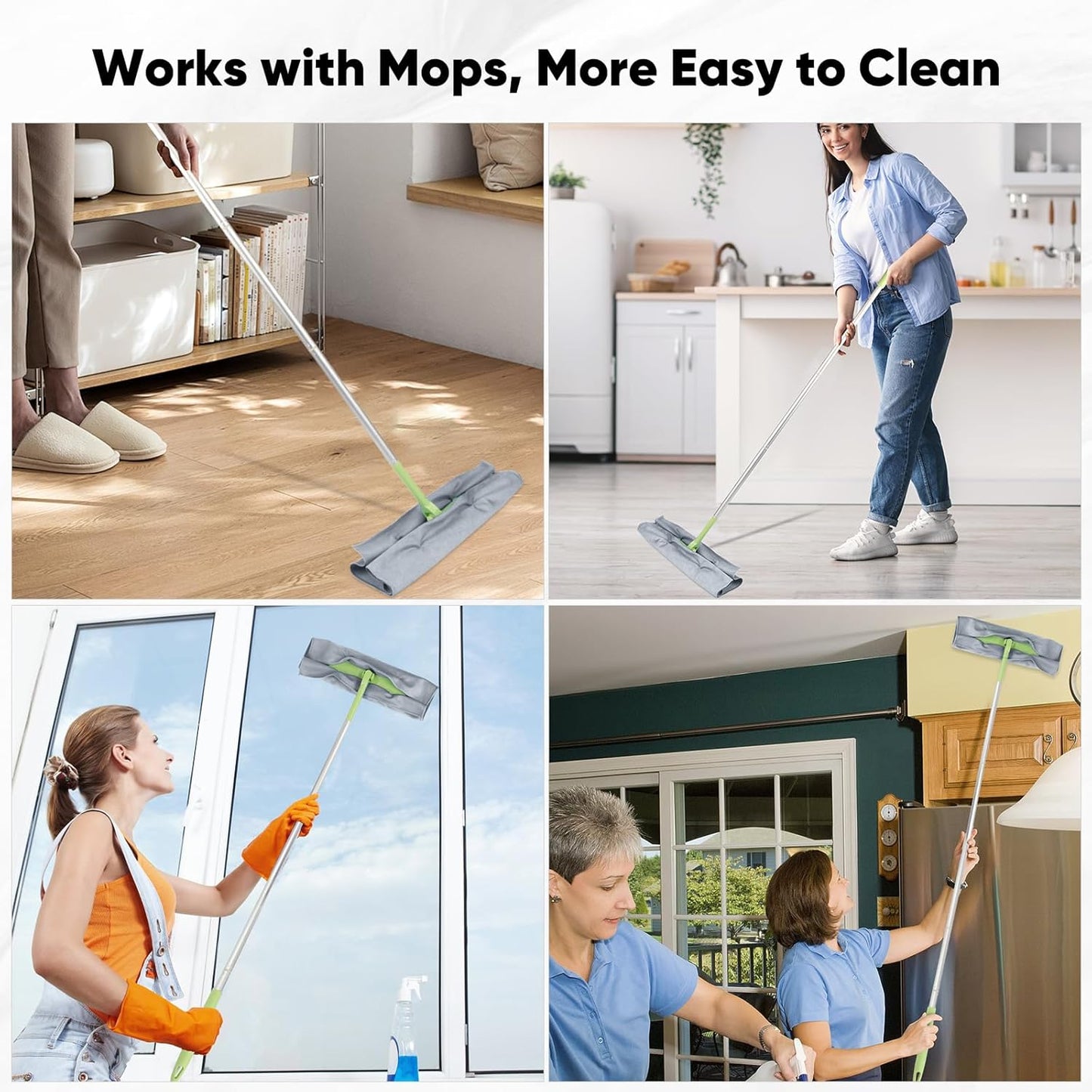 HOMEXCEL Microfiber Glass Cleaning Cloth 12 PK, Lint Free Streak Free, Reusable Cleaning Cloth for Cleaning Windows, Glasses, Mirrors, Screens, Stainless Steel, and More Grey-12”×12”