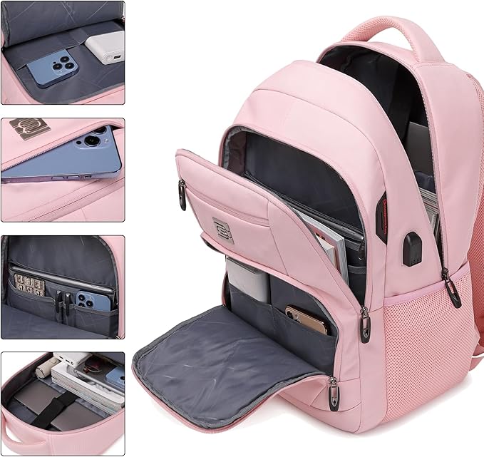 Volher Laptop Backpack, Business Travel Anti Theft Slim Durable Laptops Backpack - Image 2
