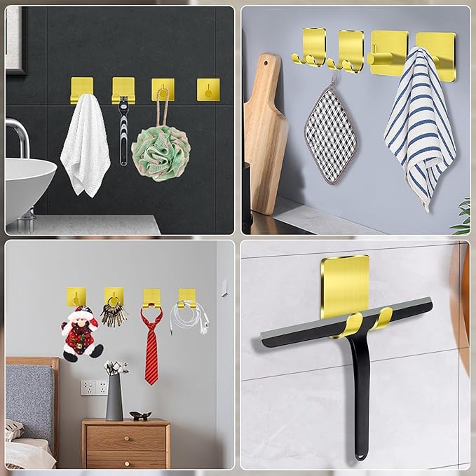 CGBE Razor Holder for Shower, 4 Packs Razor Holder and 4 Packs Shower Hooks - Image 7