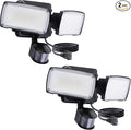 LUTEC 2 Pack 21W Black Plug in Motion Sensor Light Outdoor, Flood Lights by LUTEC