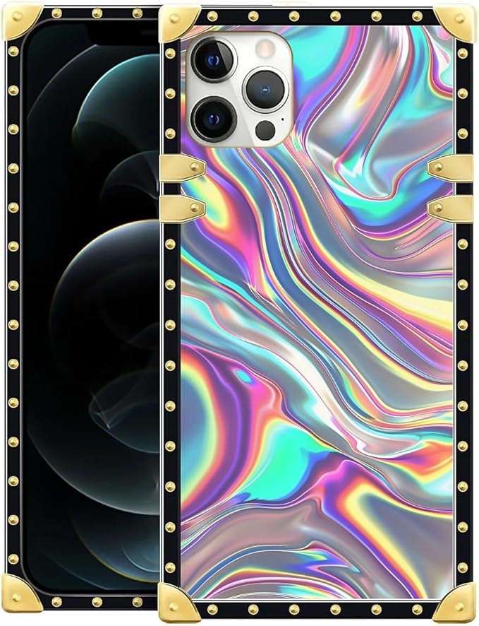 Compatible with iPhone 11 Pro Max Case, Holographic Abstract Iridescent by Unknown