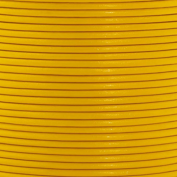 Mandala Crafts Round Genuine Mustard Yellow Leather Cord - Image 3