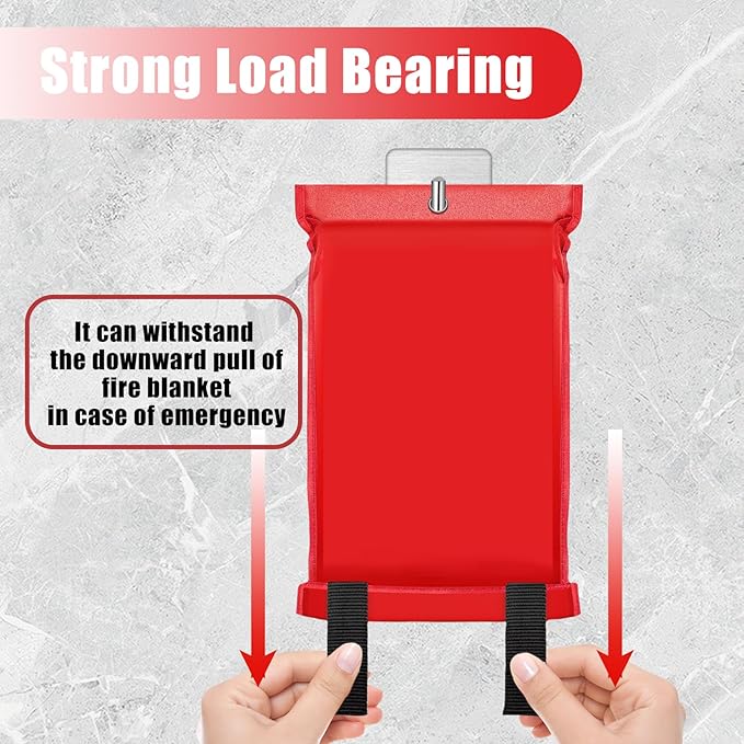 Emergency Fire Blanket Wall Hooks，Waterproof Stainless Steel Adhesive Hooks - Image 5