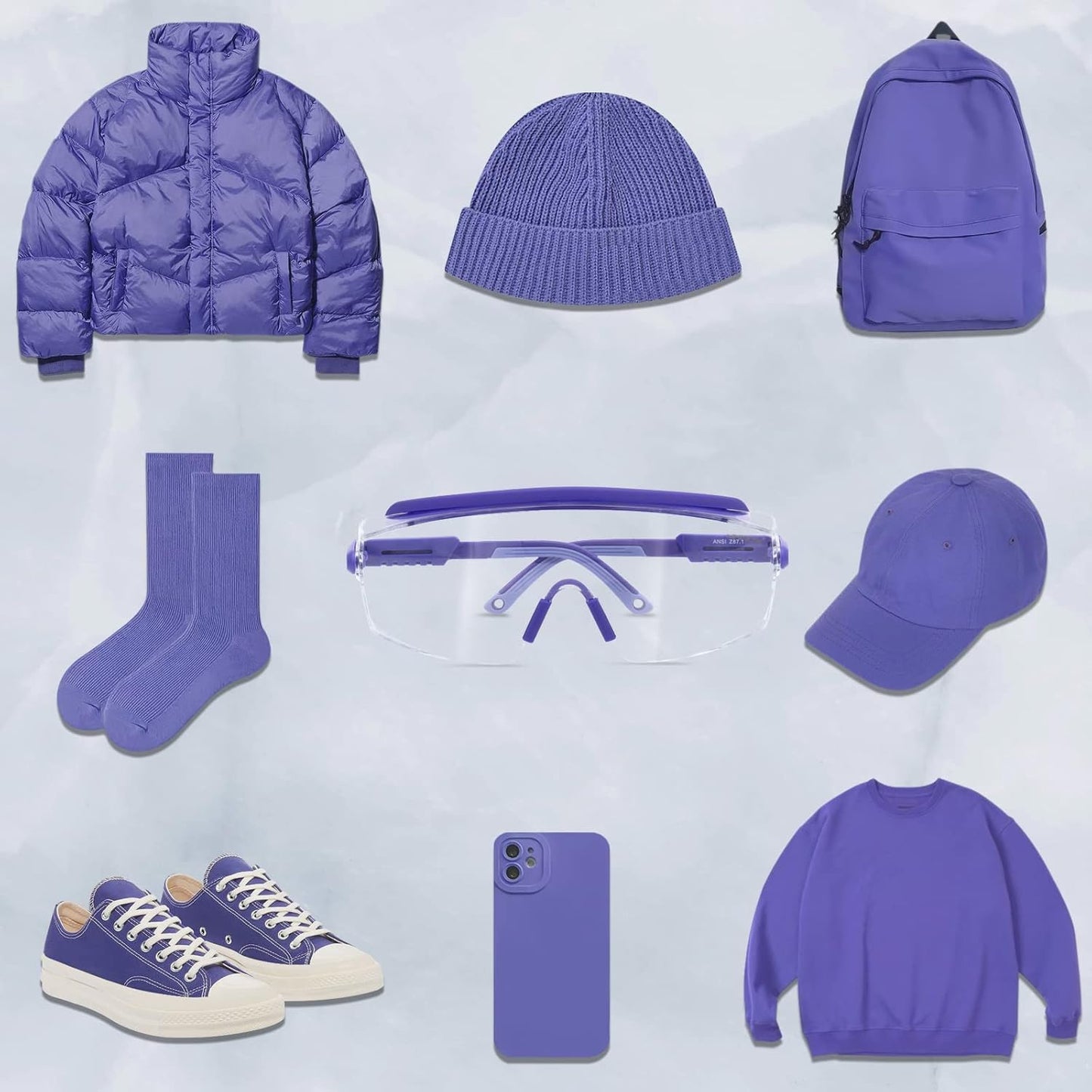 UKNOW Safety Goggles Over Glasses, Safety Glasses Anti Fog Wraparound Eye Protection, Protective Eyewear ANSI Z87.1