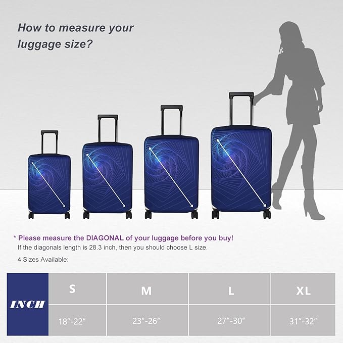 Explore Land Travel Luggage Cover Suitcase Protector Fits 23-26 Inch Case - Image 7