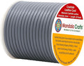Mandala Crafts Round Genuine Gray Leather Cord by MandalaCrafts