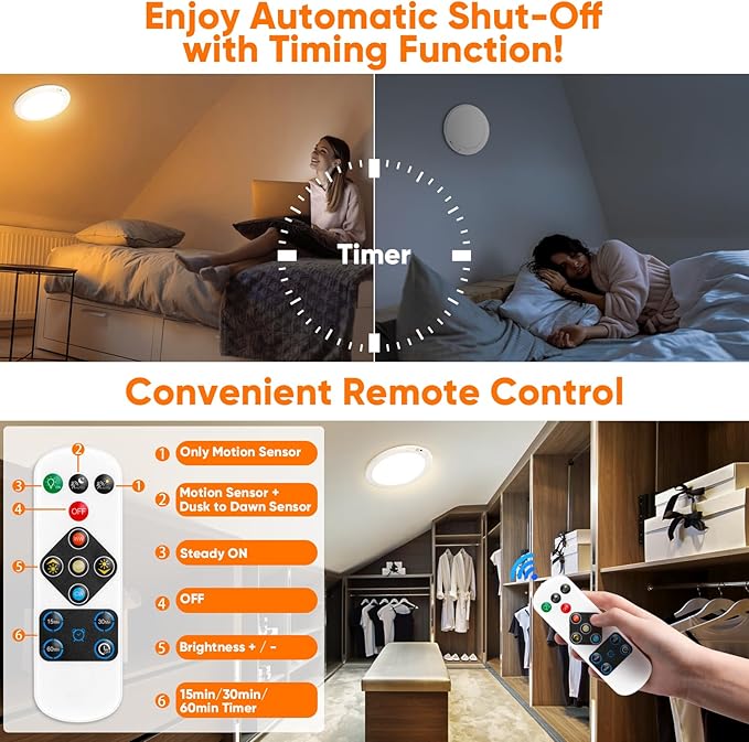Bairth Rechargeable Motion Sensor Ceiling Lights - Image 8
