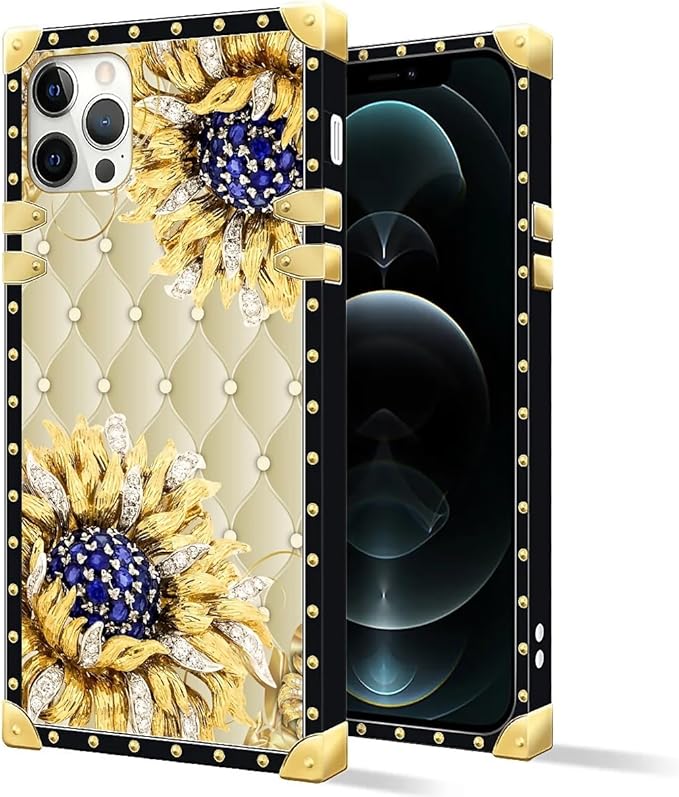 Compatible with iPhone 11 Pro Max Case, Sunflower Diamonds Leather Luxury - Image 2