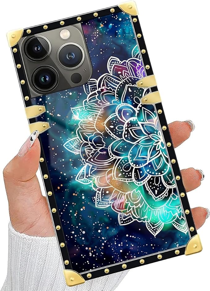 Compatible with iPhone 14 Pro Max Case, Starry Sky Colourful Mandala Luxury - Image 5