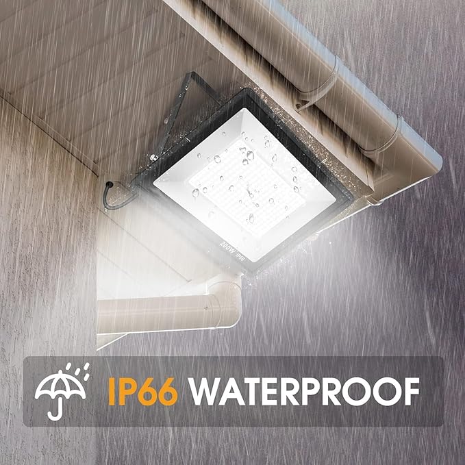XYCN 200W LED Flood Light 2 Pack, 22500lm Super Bright Security Lights - Image 4