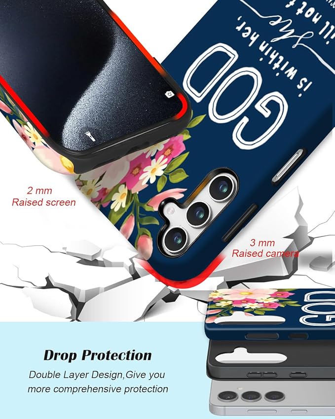Compatible for Samsung Galaxy S25 Ultra 5G Case, Dual Layer Heavy Duty 2 in 1 - Image 3