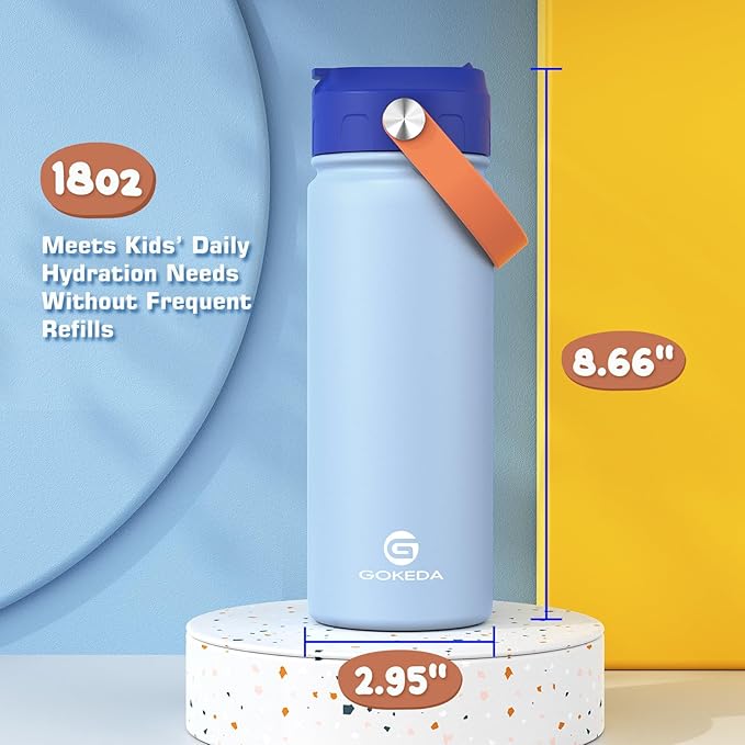 GoKEDA 18oz Kids Water Bottle, Insulated Bottles - Image 7