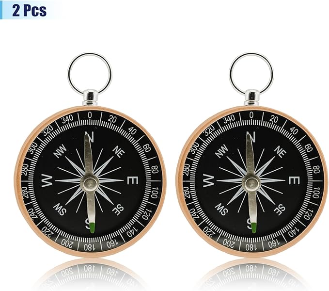 Pocket Compass, 2 Pieces Mini Compass - Image 3