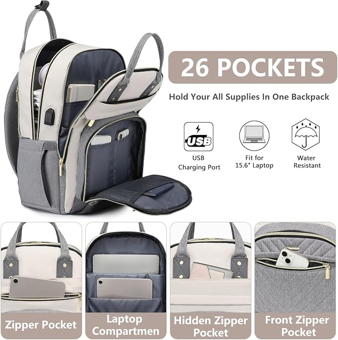 Laptop Backpack Women Work Bag - Image 2
