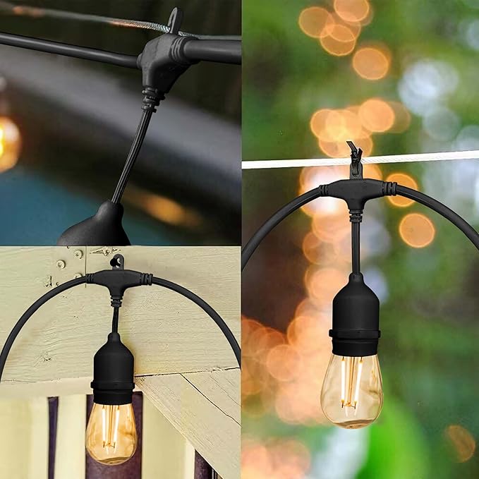 Banord Outdoor String Lights Commercial Grade 96ft Waterproof - Image 5