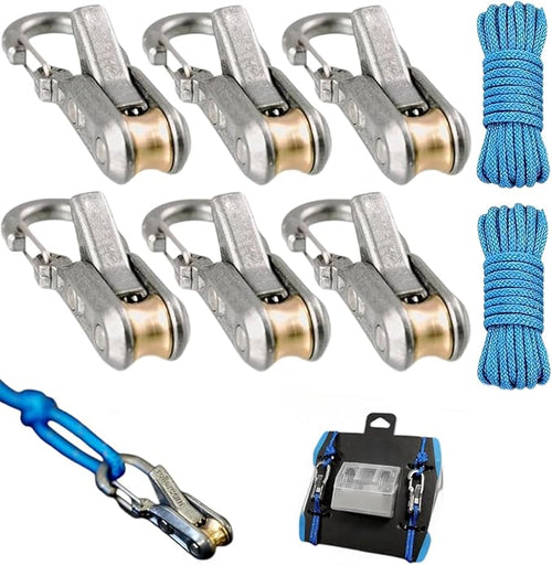 6-Pack Rope Tensioner Paracord Adjusters, Rope Tightening Tool, Knot-Free by Unknown
