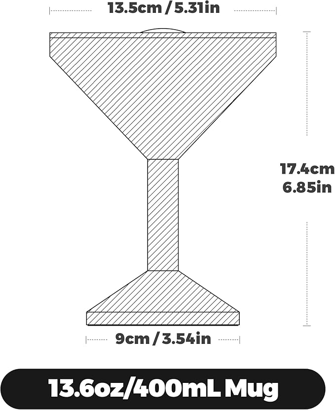 Stainless Steel Martini Glass - Image 2