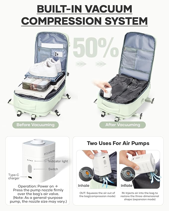coofay Vacuum Backpack Travel - Image 2
