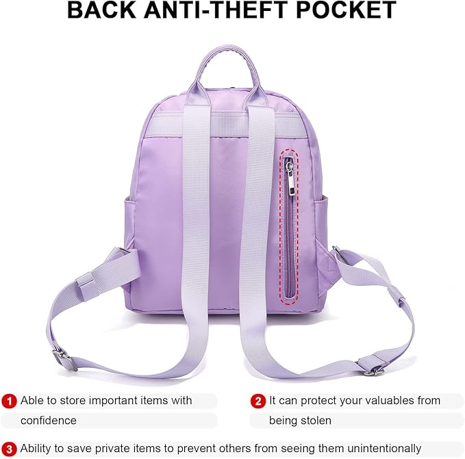 LOVEVOOK Mini Backpack for Women Light Weight Small Waterproof Backpack Purses - Image 6