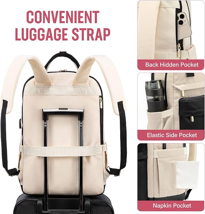 LOVEVOOK Laptop Backpack for Women Men, 17.3 Inch Laptop Bag - Image 5