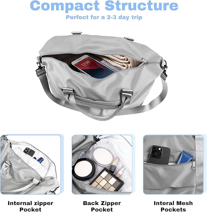 Weekender Duffel Bags for Women， Travel Totes Bag for Airplane Essentials - Image 5