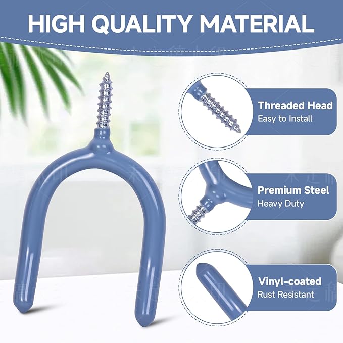 12 Pack Garage Storage System Steel U Hooks - Image 4