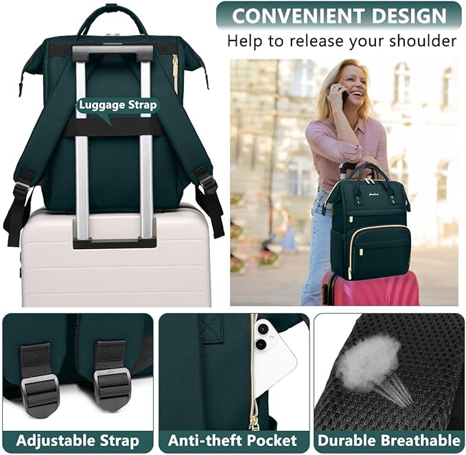 Focdod Laptop Backpack for Women Work Bags - Image 4