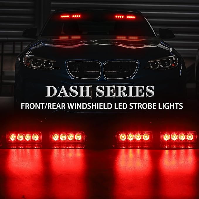 XRIDONSEN 2 in 1 Red Emergency Dash Lights Warning Safety Flashing Interior - Image 2
