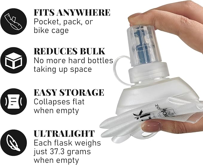 2Pcs 500ml Soft Flask, TPU Collapsible Soft Water Bottle - Image 4