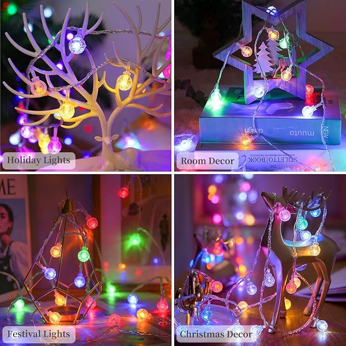 Metaku Outdoor String Lights Battery Operated 16.4ft 50LED Fairy Lights - Image 6