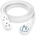 Maximm Cable 12 Ft 360° Rotating Flat Plug Extension Cord, 16/3 AWG Multi 3 by MaximmCable