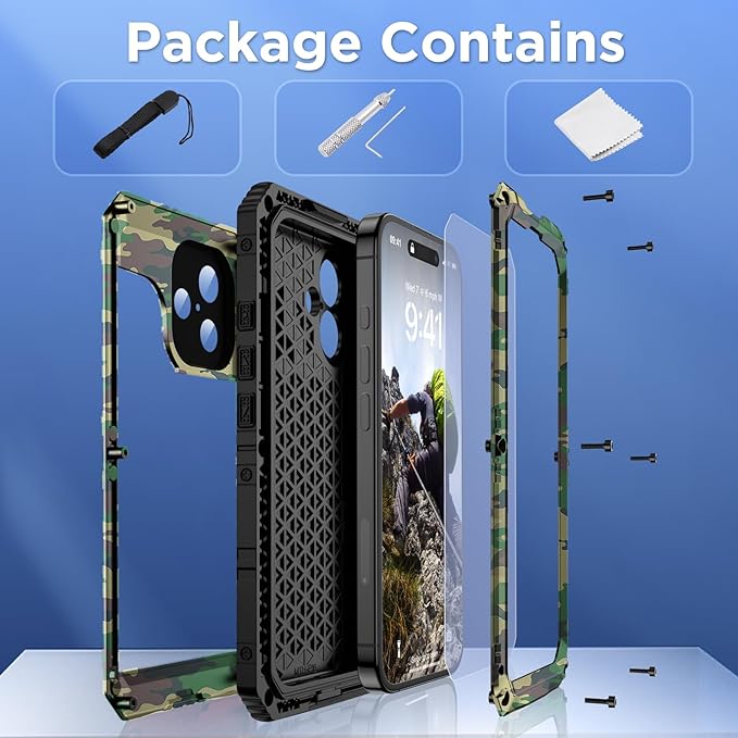 Mitywah Waterproof Case for iPhone 16 Plus, Shockproof Heavy Duty Case - Image 6