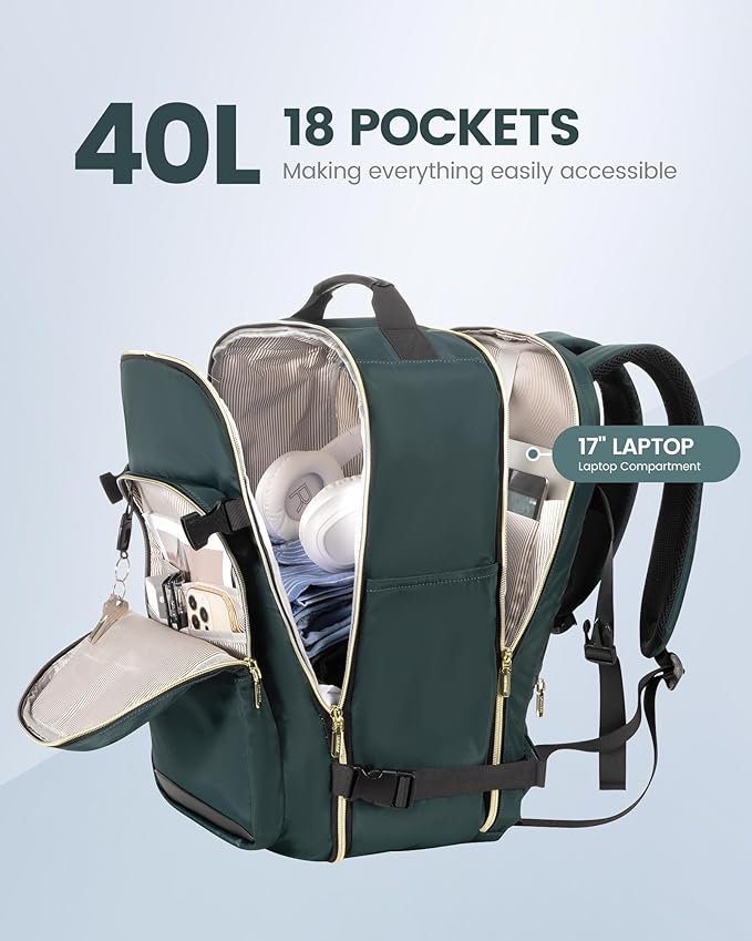 LOVEVOOK Travel Backpack for Women & Men 40L, Airline Approved Carry On - Image 3