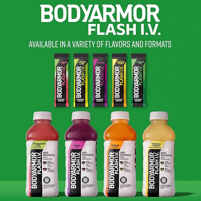 BODYARMOR Flash IV Electrolyte Packets, Strawberry Kiwi - Image 8