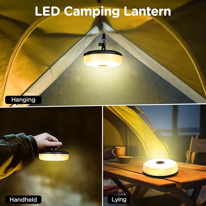 OGERY 2-Pack Camping String Lights, 32.8FT Rechargeable Christmas String Lights - Image 5