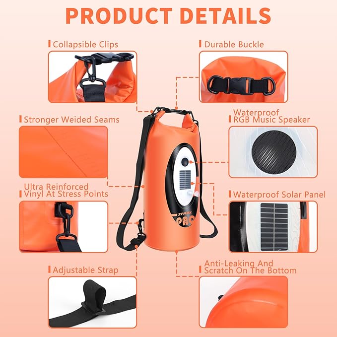 FELICON Solar/Battery Powered Multi-Functional Backpack - Image 9