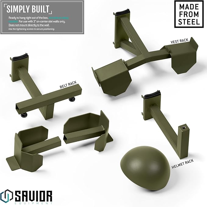 Savior Equipment Wall Rack System H.A.B Attachment Tactical Gear Wall Mount - Image 6