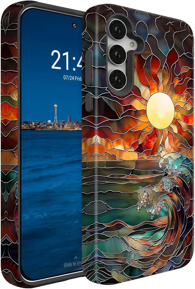 Compatible for Samsung Galaxy A16 5G Case, Dual Layer Heavy Duty 2 in 1 by BSMOSPER