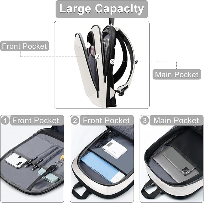 hk Business Backpack for Men 17 Inch, Slim & Expandable Waterproof Travel - Image 4