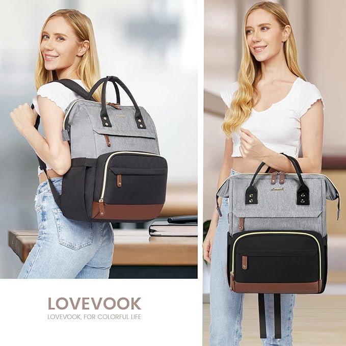 LOVEVOOK Laptop Backpack for Women, 15.6 Inch Work Business Backpacks Purse - Image 6