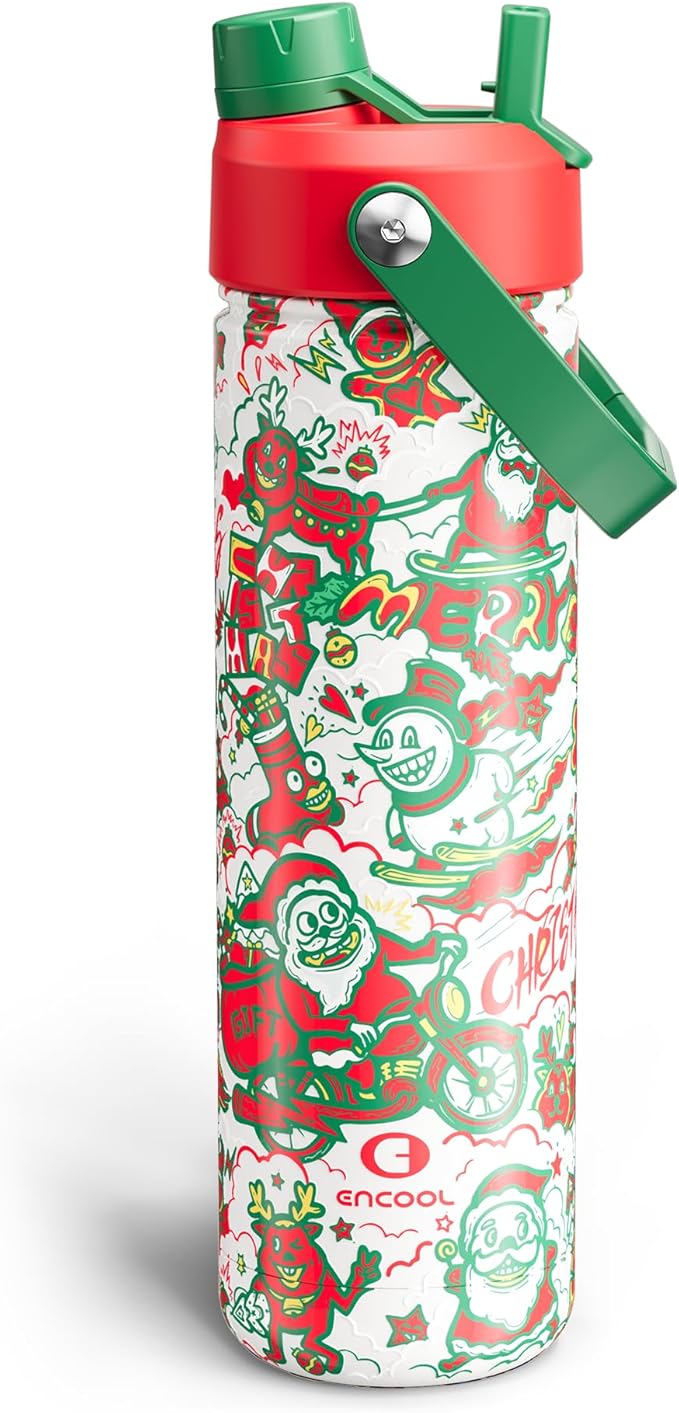 ENCOOL Christmas Insulated Water Bottle - Image 9