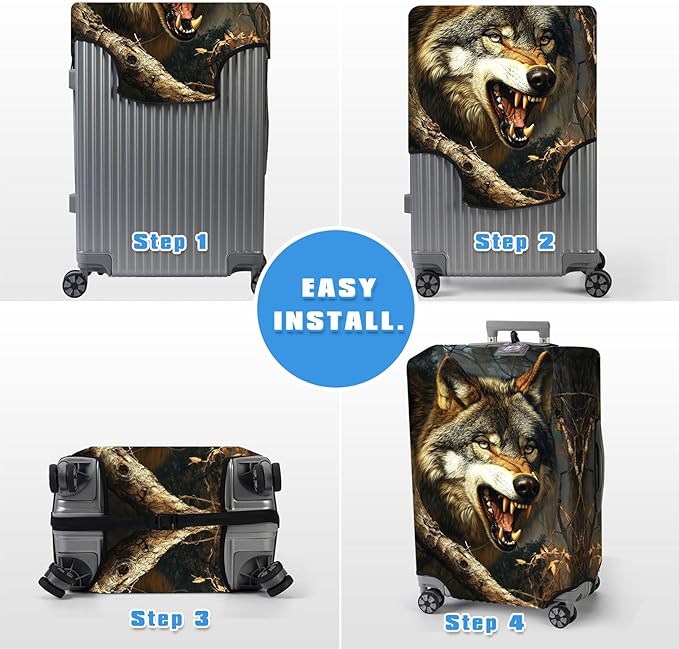 Luggage Cover Protector for 26-28 Inch Suitcases, TSA Approved Elastic Travel - Image 6
