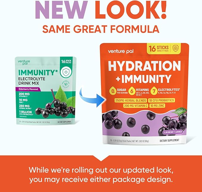 Venture Pal 2-in-1 Hydration + Immune Electrolytes Powder Packets - Image 9