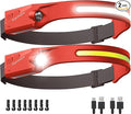 Headlamp Rechargeable LED 230° Wide Beam, USB-C Lightweight Head Lamp, Long by HyperDolphin